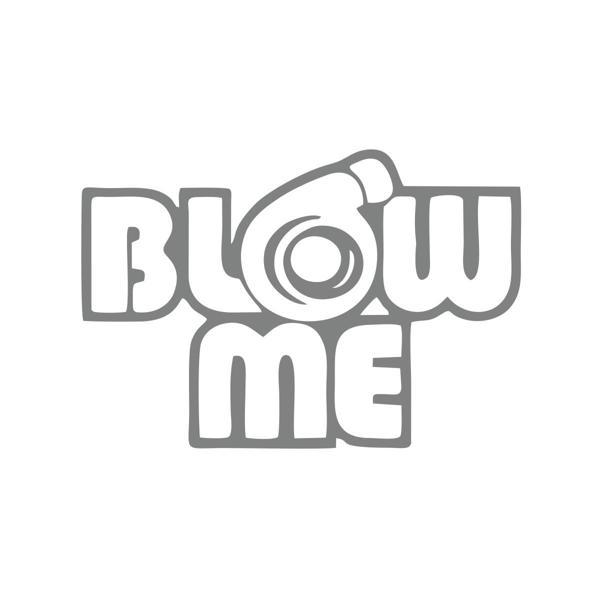 Blow Me Araba Sticker 17x17 Cm Gri - Image 1