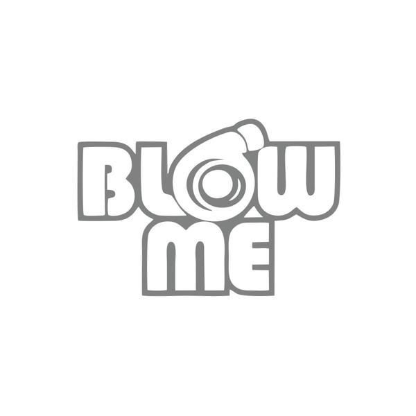 Blow Me Araba Sticker 17x17 Cm Gri - Image 1