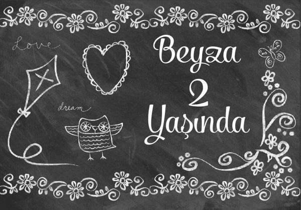 Tebeşir Tenalı Doğum Günü Afişi 70X100 cm - Image 1