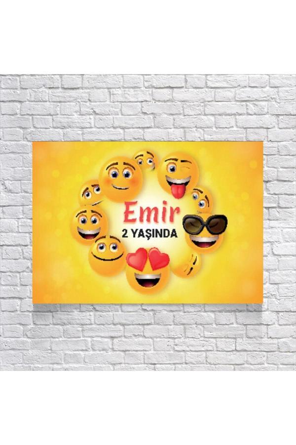 Emoji Tenalı Doğum Günü Afişi 70X100 cm - Image 1