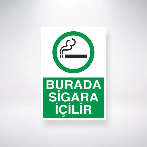 Burada Sigara İçilir Sticker 20X28 Cm - Image 1