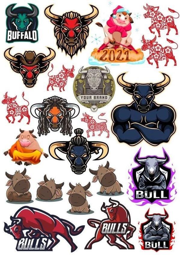 Boğa Sticker Set 20 Parça Telefon, Tablet, Defter, Laptop Sticker - Image 1