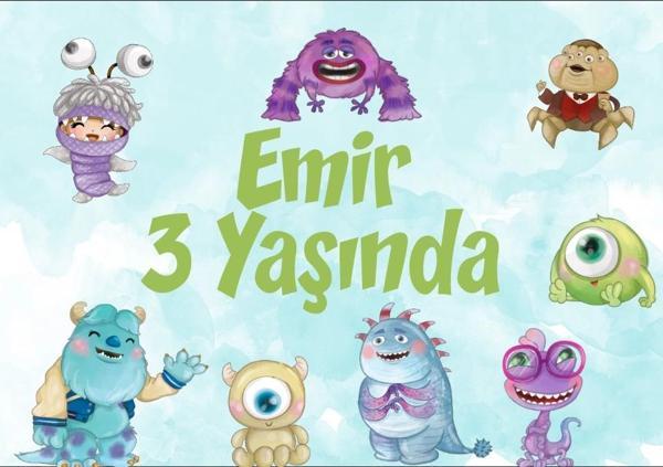 Canavarlar Doğum Günü Afişi 70X100 cm - Image 1