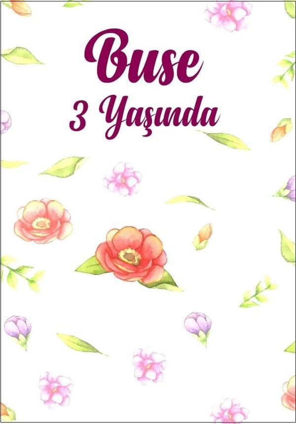 Çiçek Temalı Doğum Günü Afişi 70X100 cm - Image 1