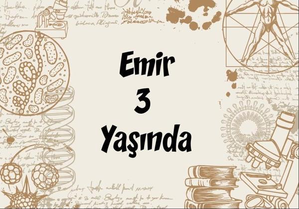 Bilim temalı Doğum günü afişi 50X70 cm - Image 1