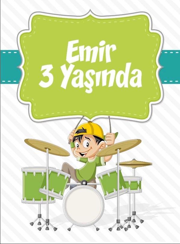 Baterist Temalı Doğum Günü Afişi 70X100 cm - Image 1