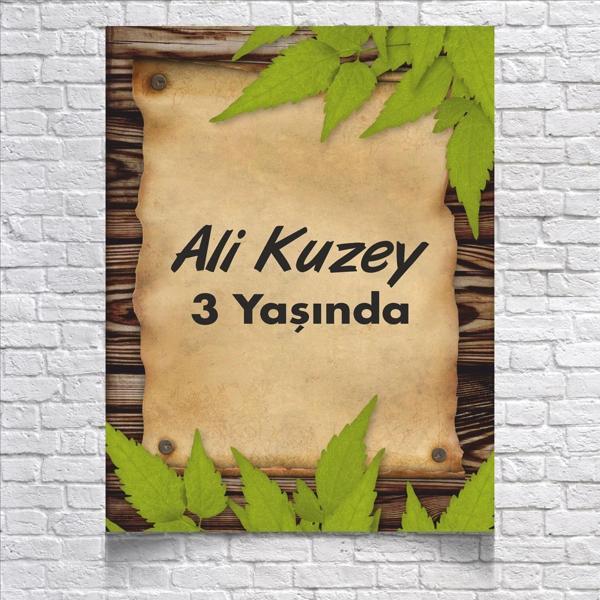 Eskitme Kağıt Temalı Doğum Günü Afişi 100x150 Cm - Image 1