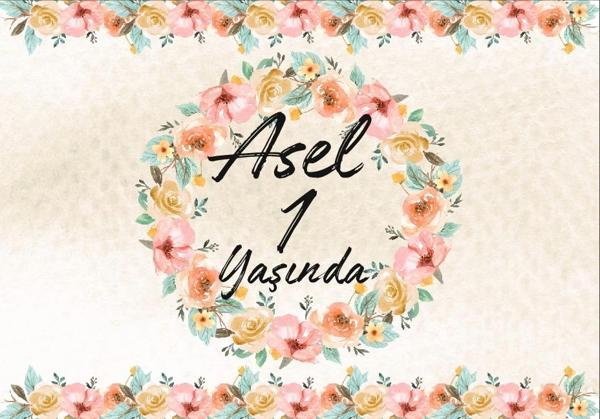 Çiçek Temalı Doğum Günü Afişi 35X50 cm - Image 1