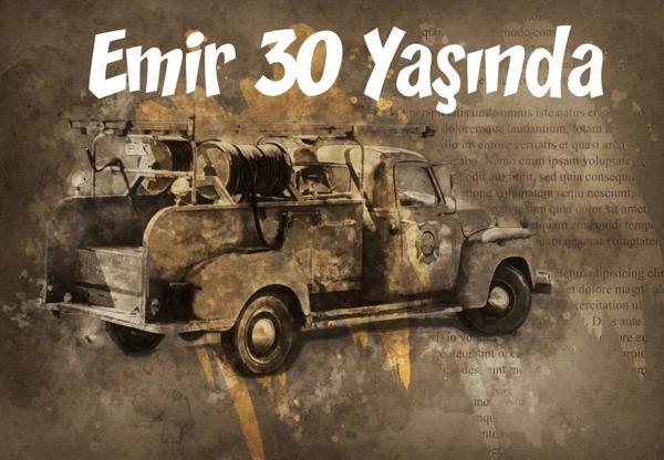 Old Araba Temalı Doğum Günü Afişi 50X70 cm - Image 1