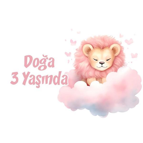 Pembe Sevimli Doğum Günü Afişi -2 70X100 cm - Image 1