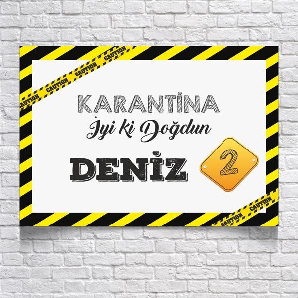 Karantina Teamlı Doğum Günü Afişi 50X70 cm - Image 1