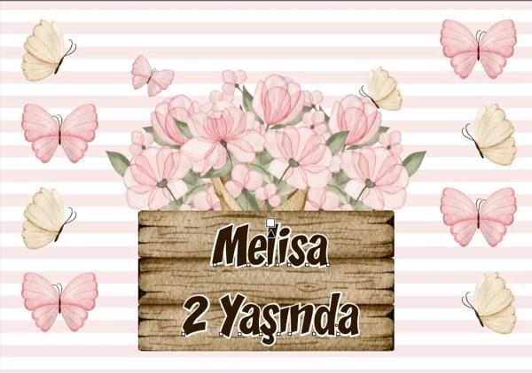 Çiçek Temalı Doğum Günü Afişi 70X100 cm - Image 1