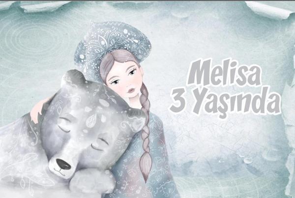 Ayıcık ve Prenses Temalı Doğum Günü Afişi 50X70 cm - Image 1