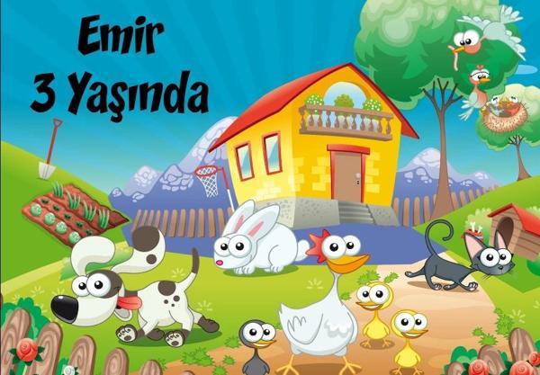 Çiftlik Temalı Doğum Günü Afişi 70X100 cm - Image 1