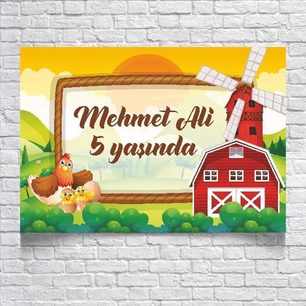 Çiftlik Temalı Doğum Günü Afişi 100X150 cm - Image 1