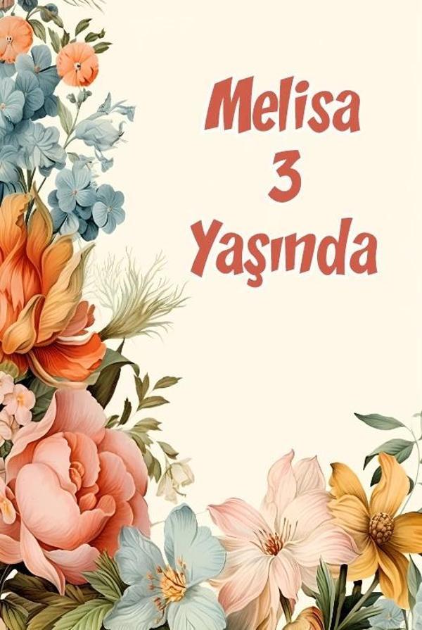 Renkli Çiçekler Temalı Doğum Günü Afişi -9 50X70 cm - Image 1