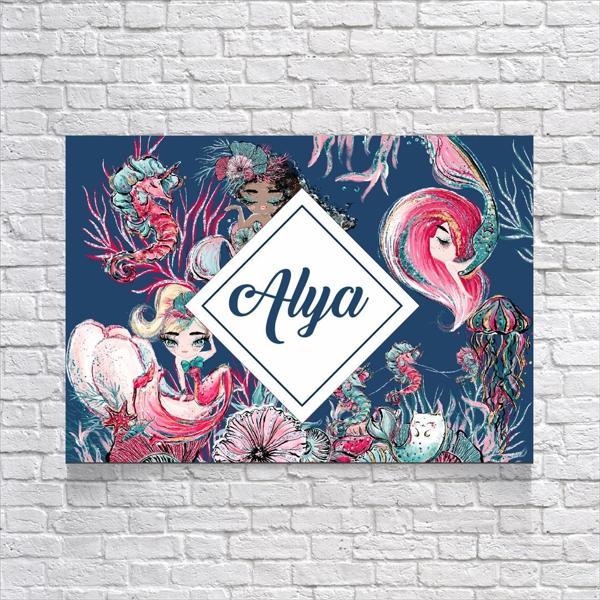 Deniz Kızı Temalı Doğum Günü Afişi 35X50 cm - Image 1