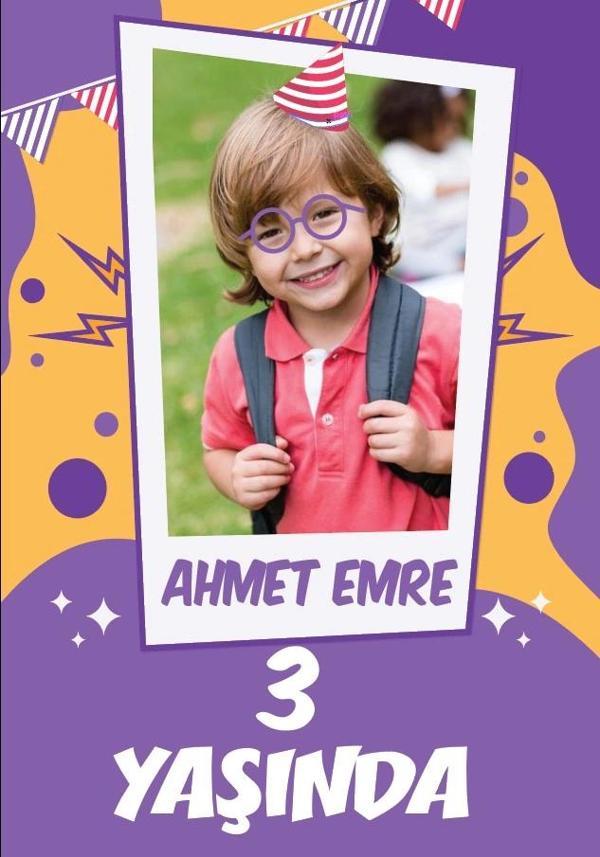 Resimli doğum günü afişi 50X70 cm - Image 1