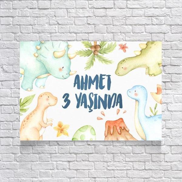 Dinazor Temalı Doğum Günü Afişi 70x100 Cm - Image 1