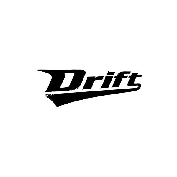 Drift Araba Sticker 17x17 Cm Siyah - Image 1