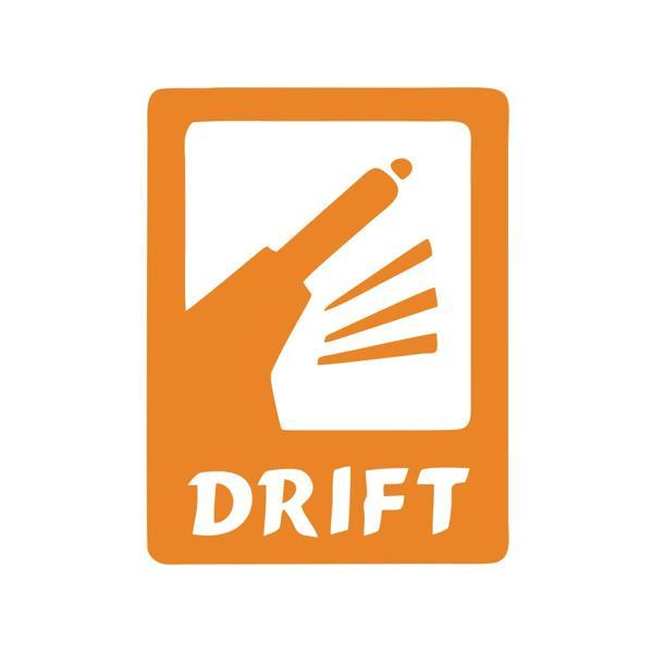 Drift Araba Sticker 17x17 Cm Turuncu - Image 1