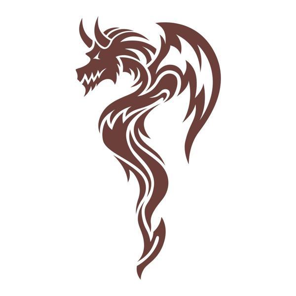 Ejderha Sticker 17x17 Cm Kahverengi - Image 1