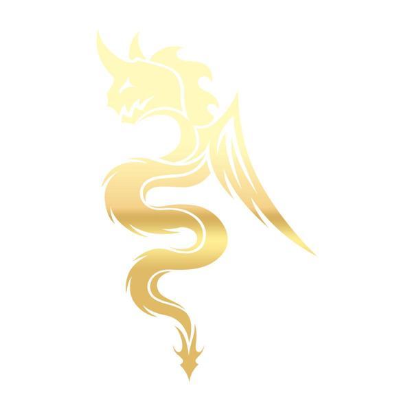 Ejderha Sticker 17x17 Cm Gold - Image 1