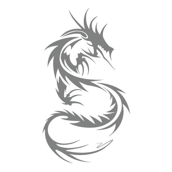 Ejderha Sticker 17x17 Cm Gri - Image 1