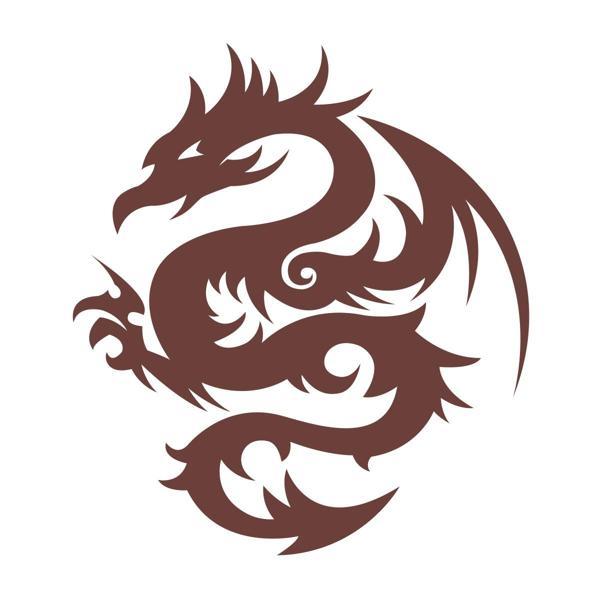 Ejderha Sticker 17x17 Cm Kahverengi - Image 1