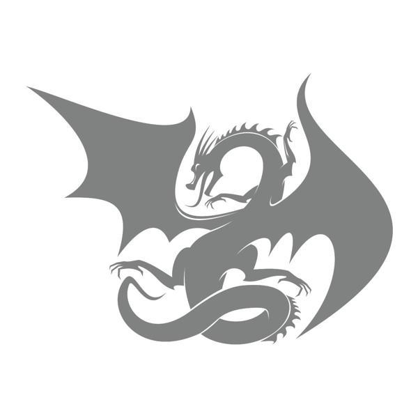 Ejderha Sticker 17x17 Cm Gri - Image 1