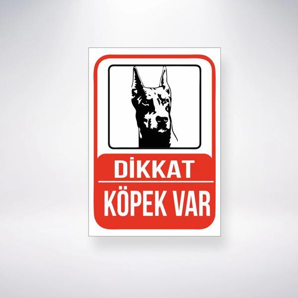 Dikkat Köpek Var Sticker 20X28 Cm - Image 1