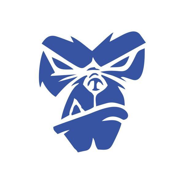 Goril Kafası Sticker17x17 Cm Mavi - Image 1