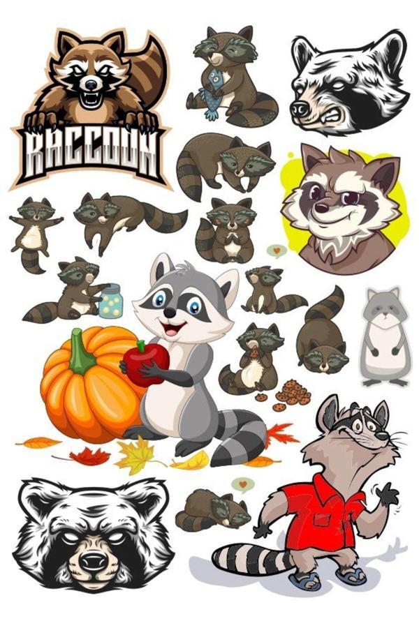 Racun Sticker Set-1 15 Parça Telefon, Tablet, Defter, Laptop Sticker - Image 1