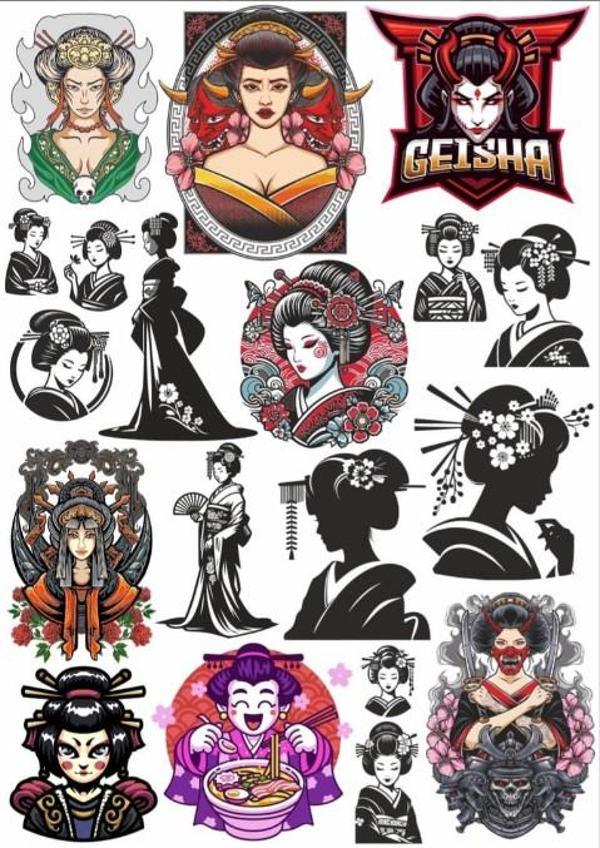 Geisha Sticker Set - Image 1
