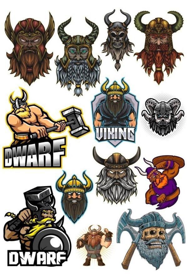 Savaşçı Warior Sticker Set-2 13 Parça Telefon, Tablet, Defter, Laptop Sticker - Image 1