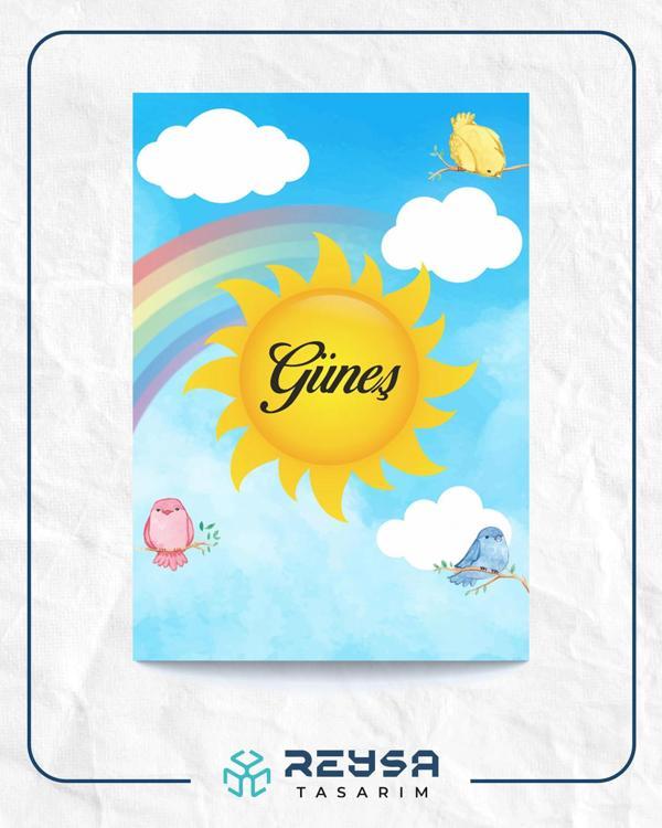 Güneş Temalı Doğum Günü Afişi 50X70 cm - Image 1