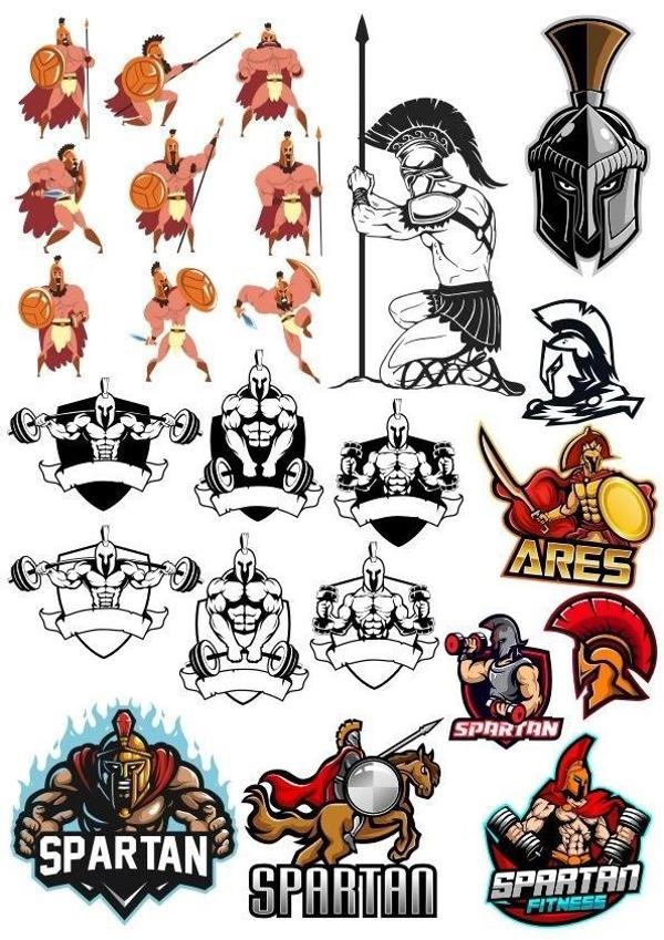 Spartan Savaşçı Sticker Set-2 15 Parça Telefon, Tablet, Defter, Laptop Sticker - Image 1