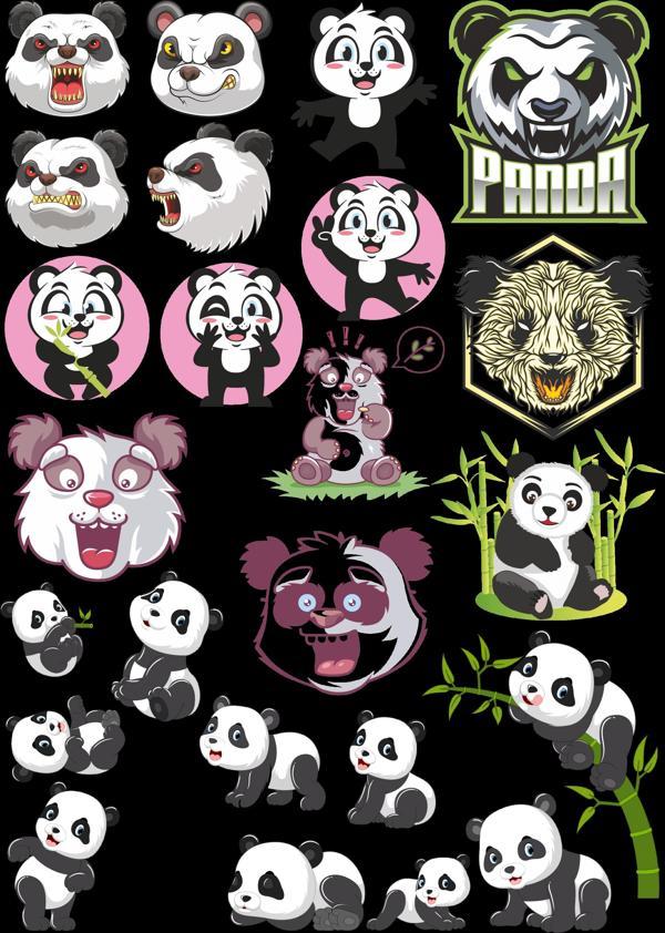 Panda Sticker Set -1 22 Parça Telefon, Tablet, Defter, Laptop Sticker - Image 1