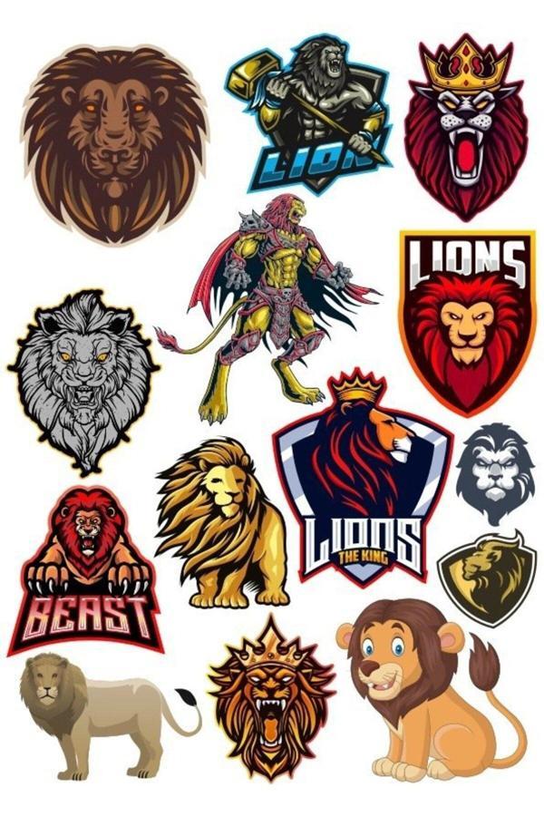 Aslan Sticker Set-12 14 Parça Telefon, Tablet, Defter, Laptop Sticker - Image 1