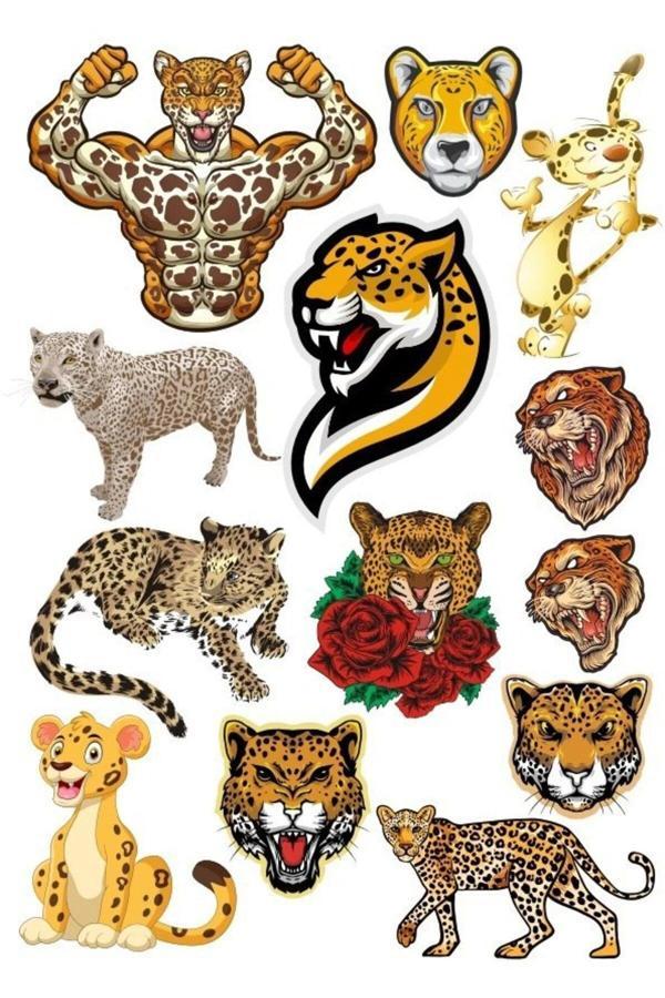 Kaplan Sticker Set-5 15 Parça Telefon, Tablet, Defter, Laptop Sticker - Image 1