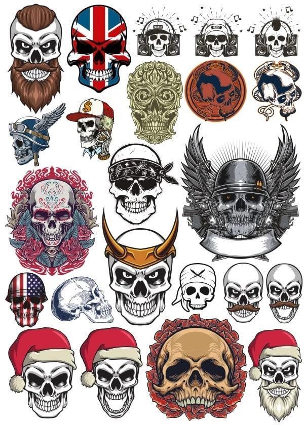 Kurukafa Sticker Set 7 22 Parça Telefon, Tablet, Defter, Laptop Sticker - Image 1