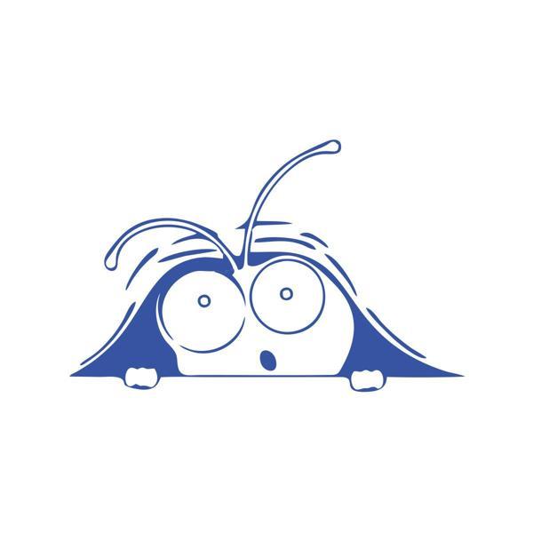 Karınca Araba Sticker 17x17 Cm Mavi - Image 1