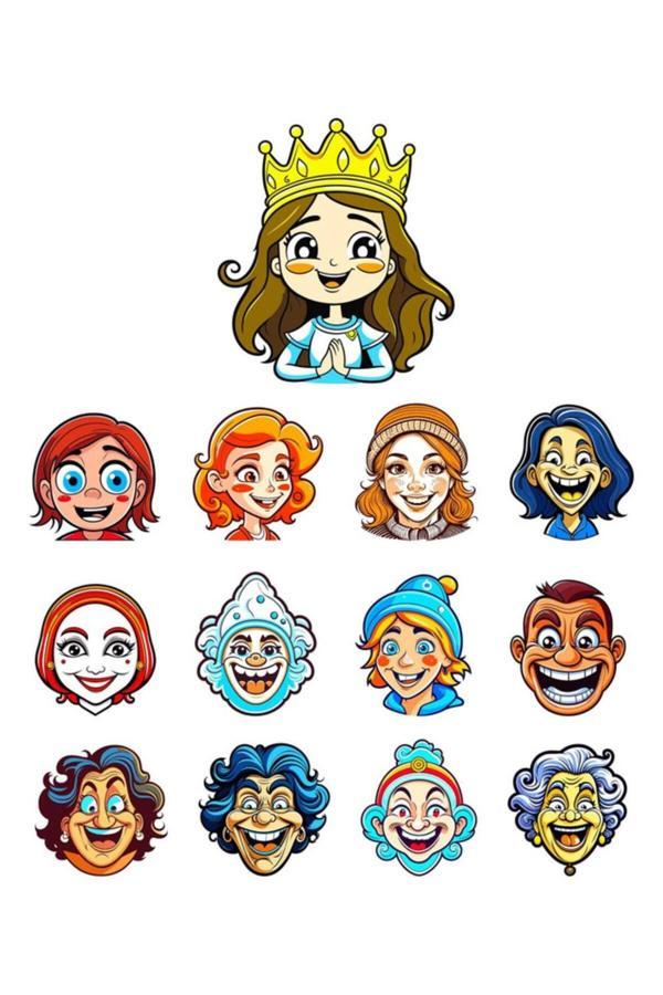 Gülen Yüzler Sticker Set 1 - Image 1