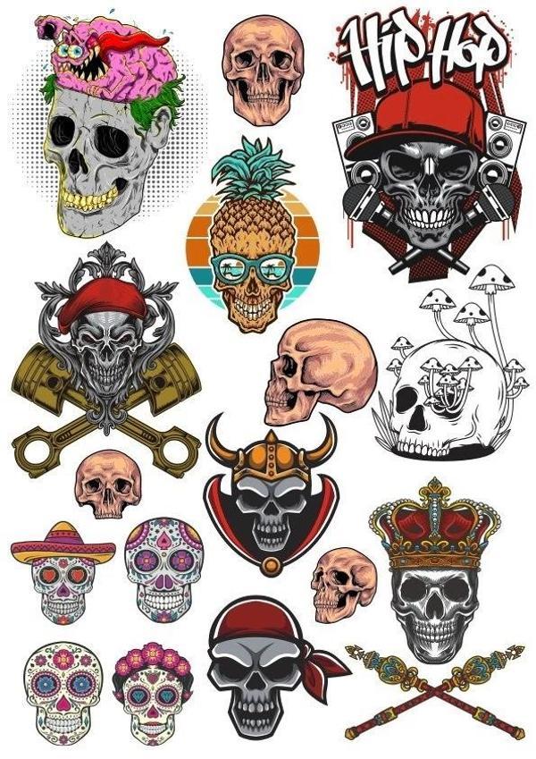 Kurukafa Sticker Set-1 13 Parça Telefon, Tablet, Defter, Laptop Sticker - Image 1