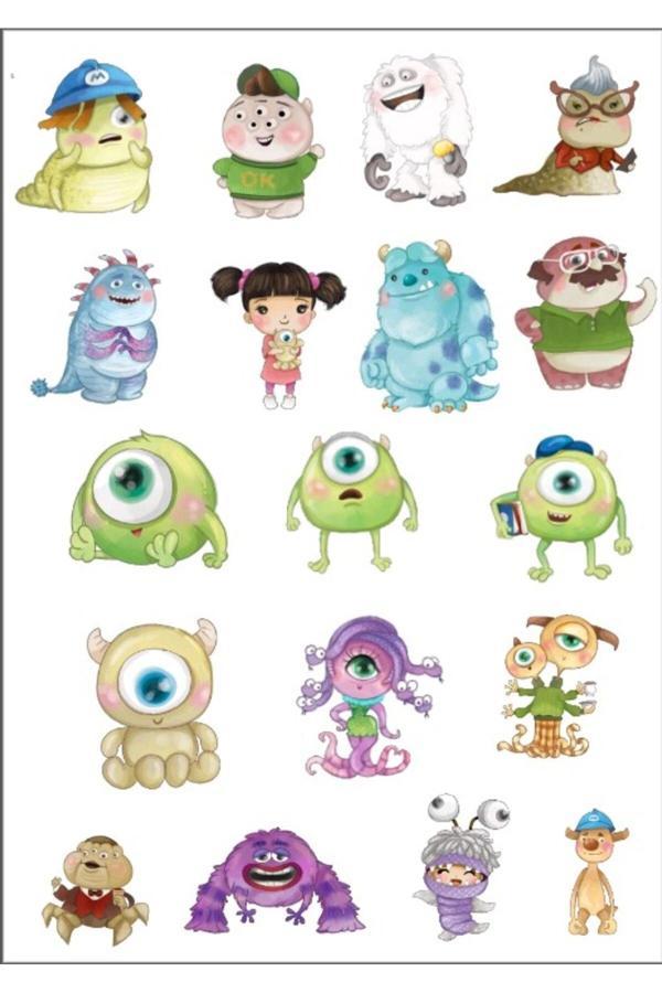 Canavarlar Sevimli Sticker Set 1 - Image 1