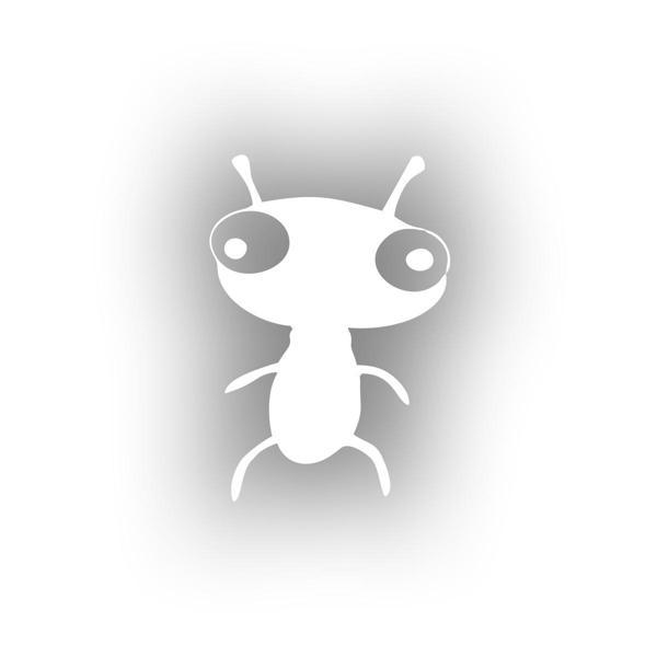 Karınca Araba Sticker 17x17 Cm Beyaz - Image 1