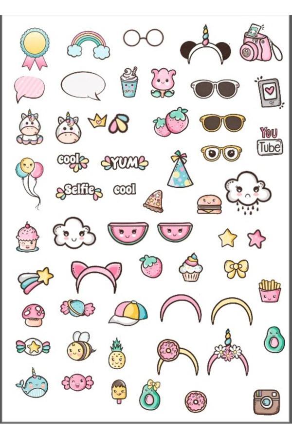 Sevimli Popüler Sticker Set - Image 1