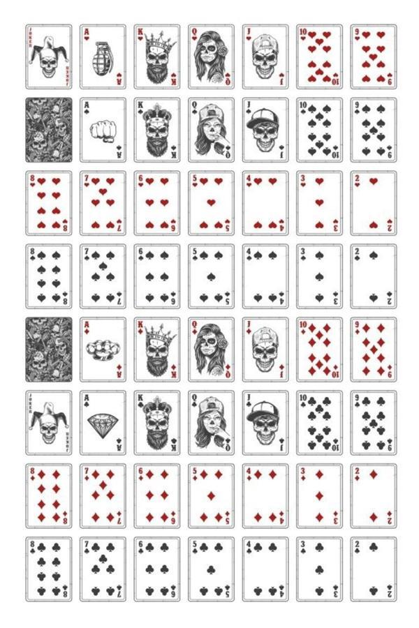 Poker Destesi Sticker Set 56 Parça Telefon, Tablet, Defter, Laptop Sticker - Image 1