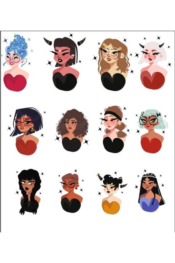 Kadın Tarzı Sticker Set - Image 1