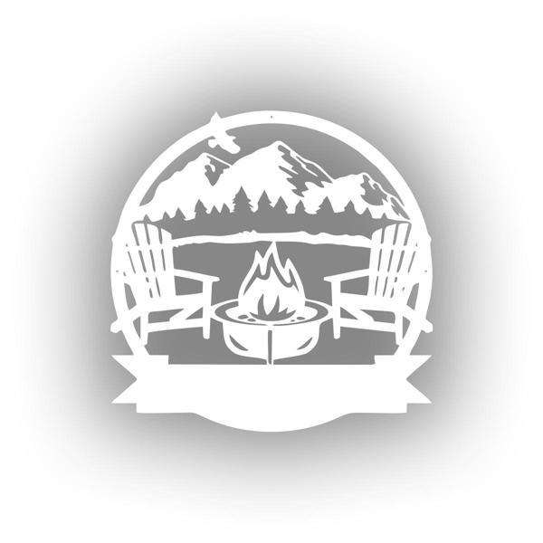 Kamp Araba Stickeri 17x17 Cm Beyaz - Image 1